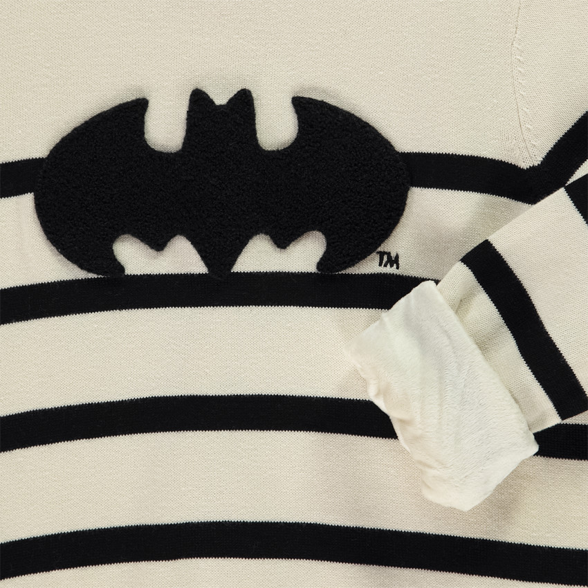 Pull à rayures avec broderie Batman Warner pour garçon 