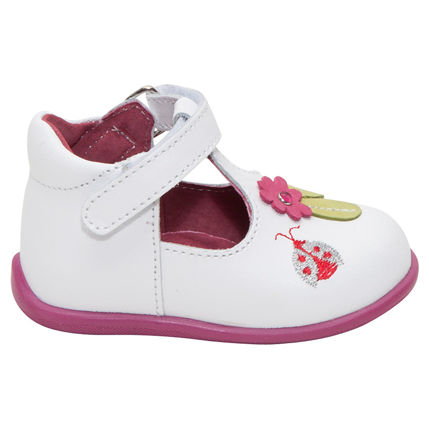 Lederen sandalen met t-strap met contrasterende inzetstukken 