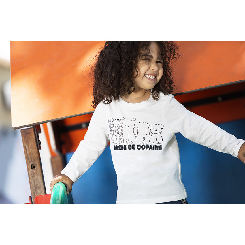 T-shirt manches longues en jersey print chiots pour bébé garçon 