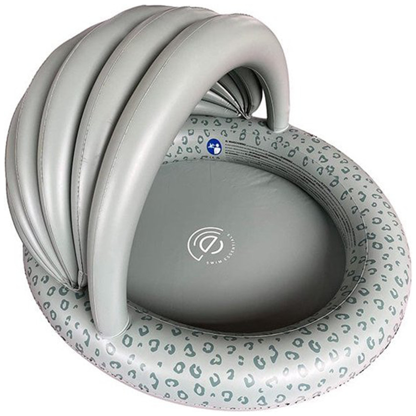 Zwembad opblaasbaar met Zonnescherm Panterprint Groen Ø 100 cm 