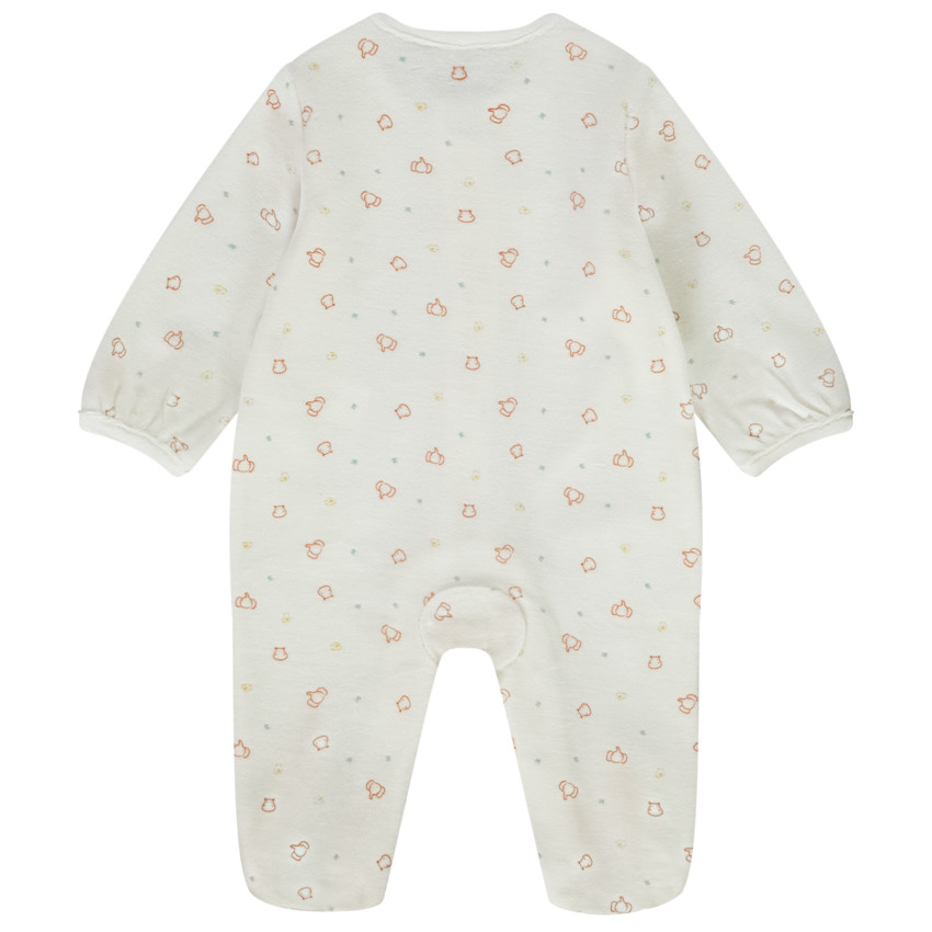 Dors-bien en velours imprimé éléphants pour bébé 