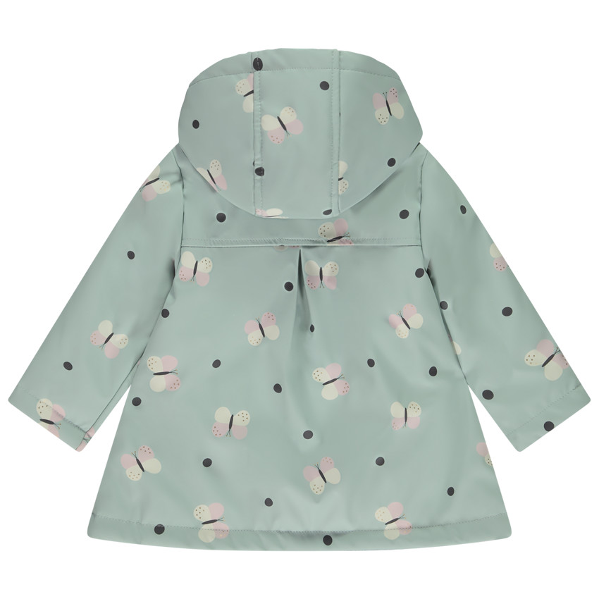 Parka gomme déperlante imprimé papillons pour bébé fille 