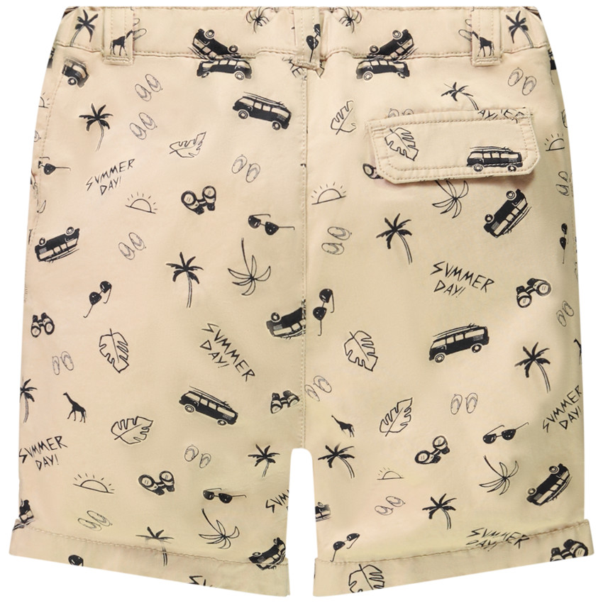 Bermuda en twill pigmentaire imprimé summer day pour bébé garçon 