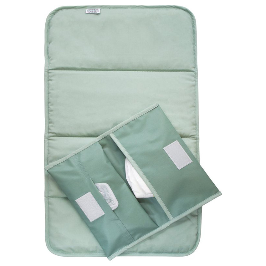 Matelas à langer + étui napper à couches Pale Green 