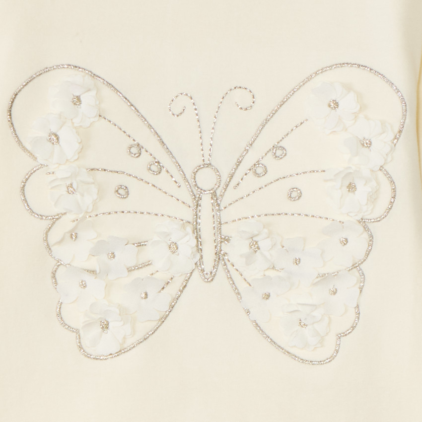 T-shirt met lange mouwen met vlinderprint voor meisjes van baby. 