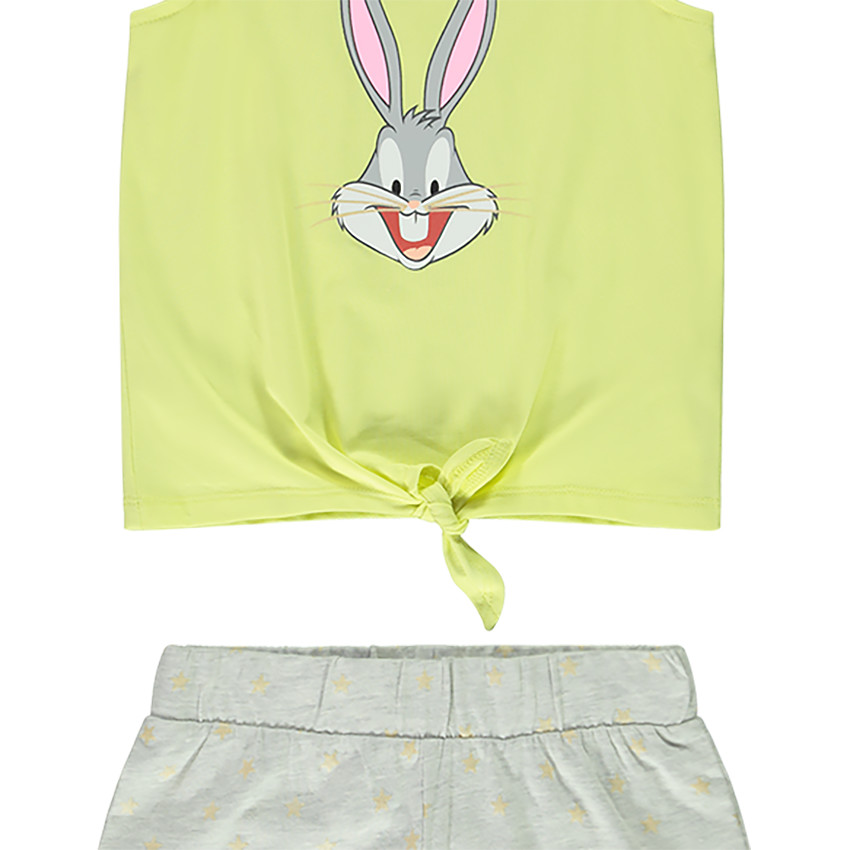 Pyjama 2 pièce débardeur + short Bugs Bunny pour fille 