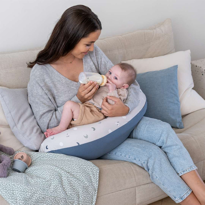 Grand coussin multi-usage Buddy Blue Grey Moon 
