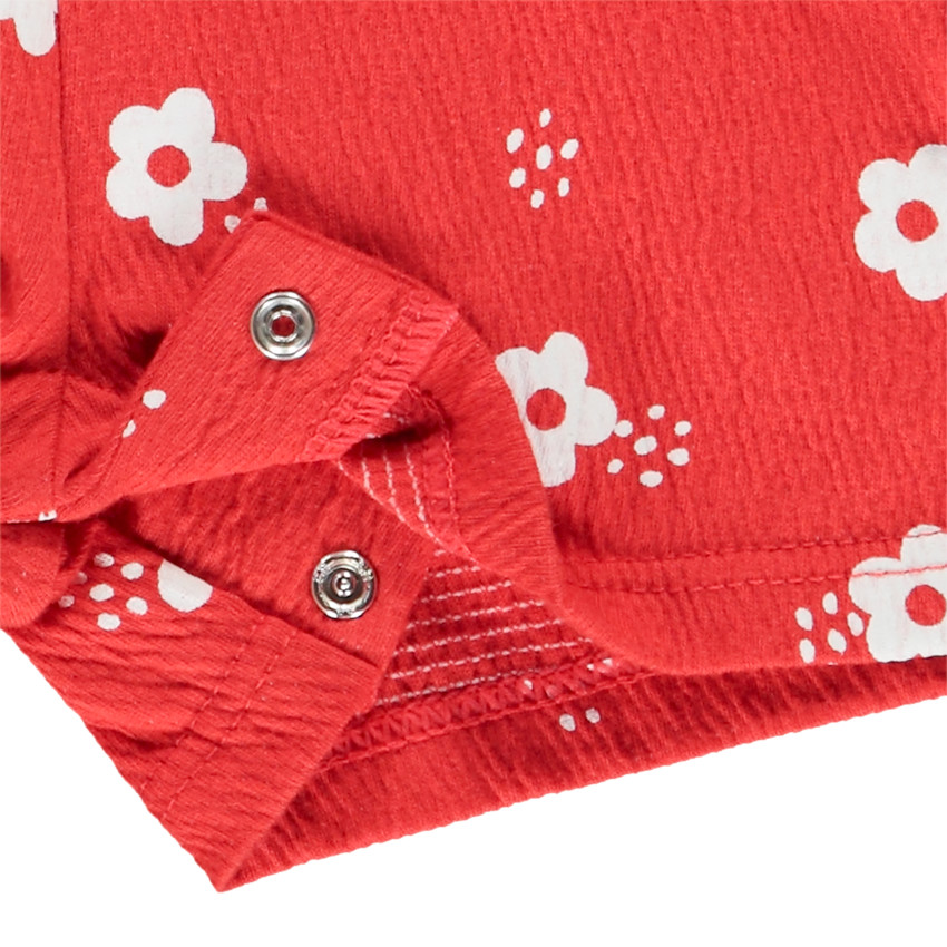 Combinaison courte imprimé fleurs pour bébé fille 