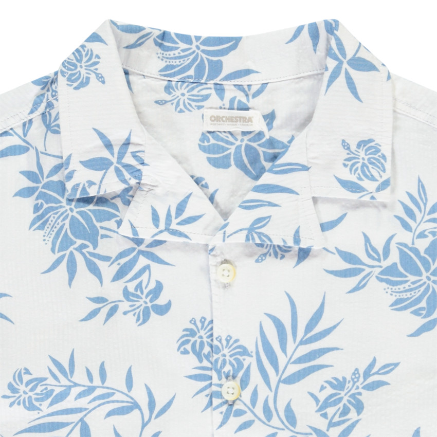 Chemise manches courtes imprimé feuillage pour garçon 