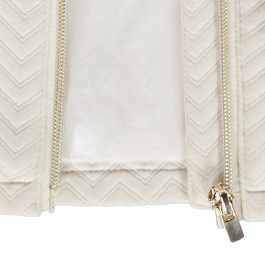 Jas in fleece met zigzag voor baby meisje 