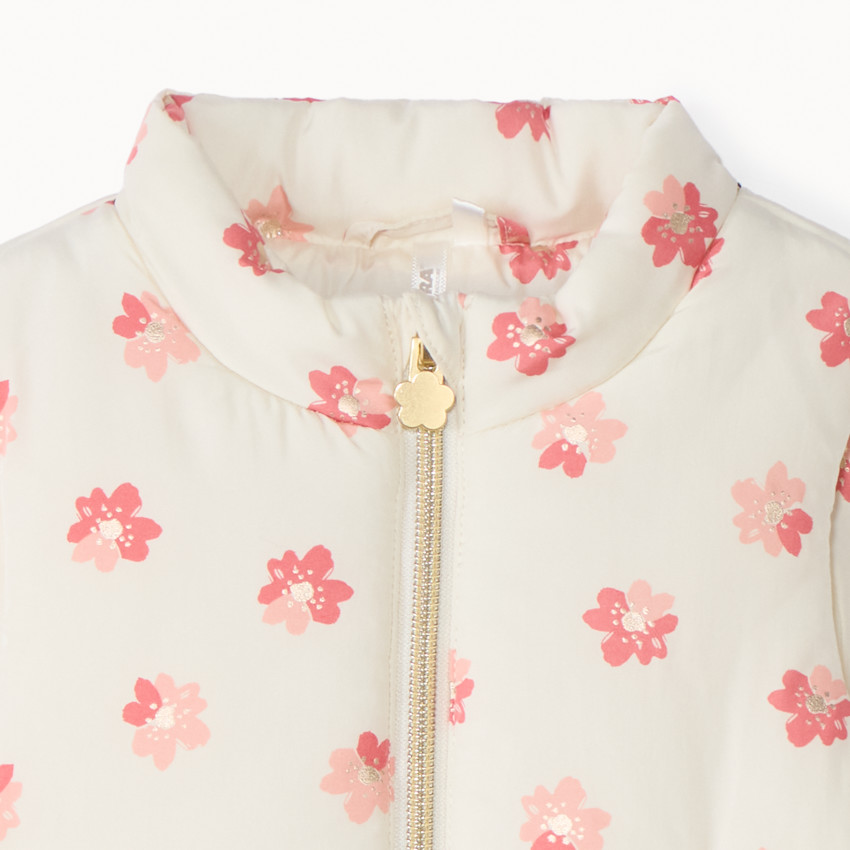 Doudoune sans manches matelassée et imprimée pour bébé fille 