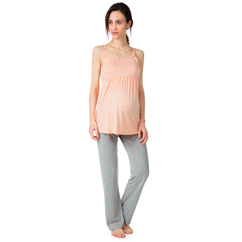 Débardeur de grossesse et d'allaitement homewear imprimé all-over 