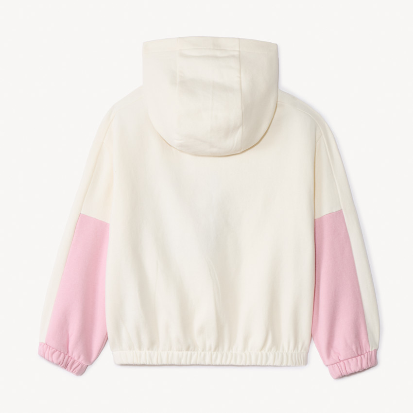 Sweat à capuche effet color block motif papillon pour fille 