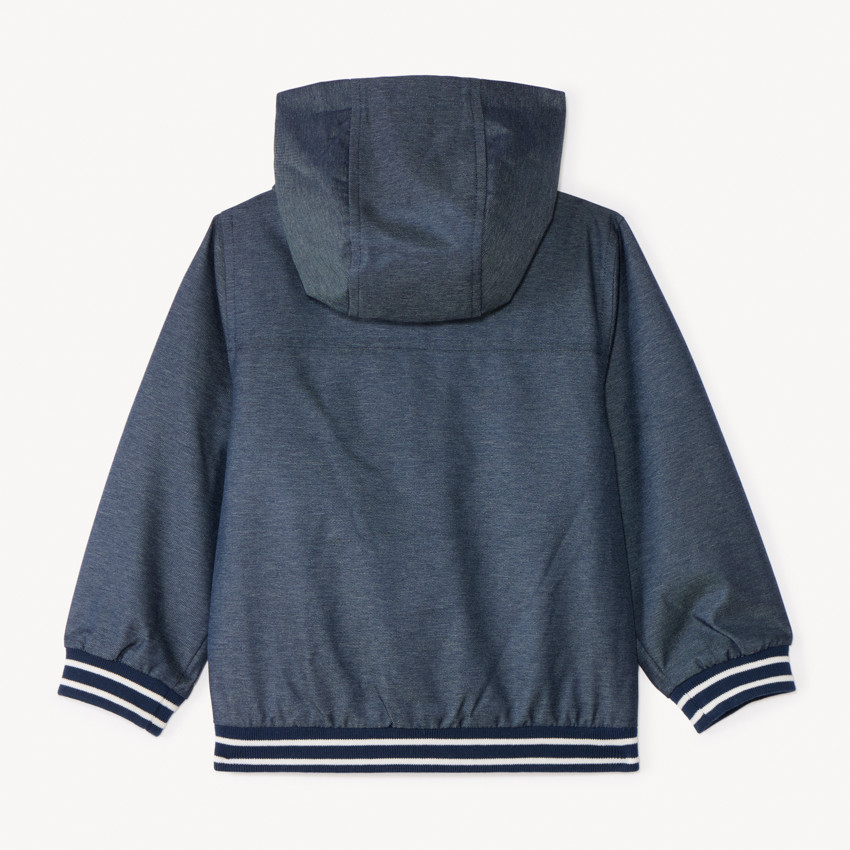Parka van stof met capuchon voor jongen 