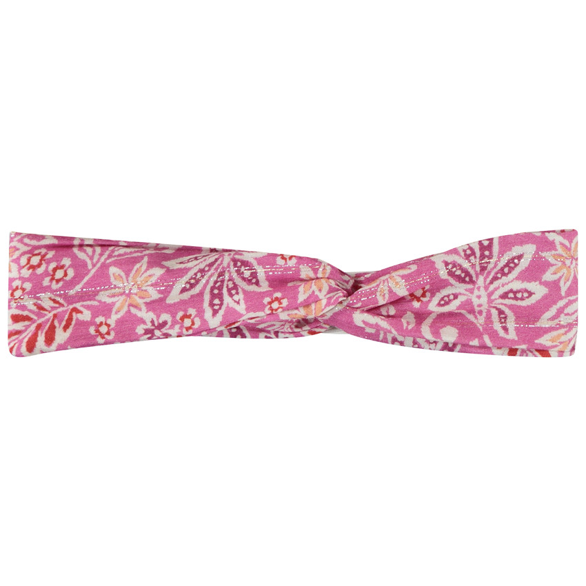 Gekruiste en glinsterende bloemenprint hoofdband voor meisjes 