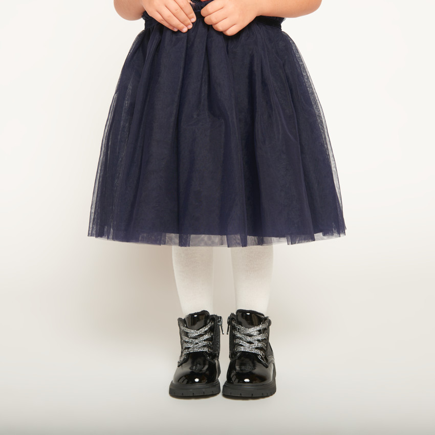 Feestjurk zonder mouwen met 2-in-1 effect + haarband voor babymeisjes 