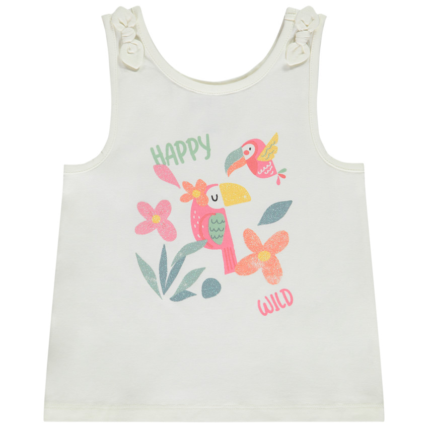 Débardeur à nœuds print fantaisie pour bébé fille 