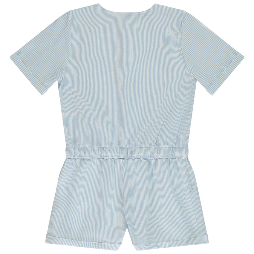 Combishort en seersucker rayé pour fille 