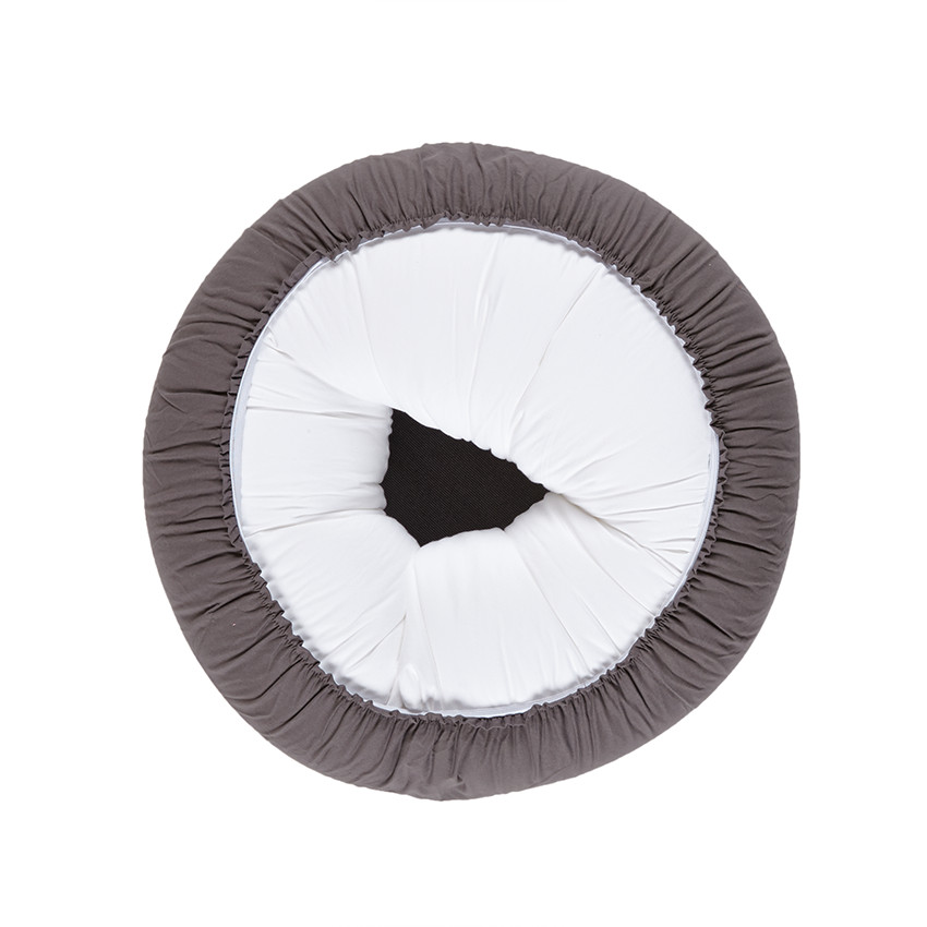 Housse ronde de coussin d'allaitement - Gris anthracite 
