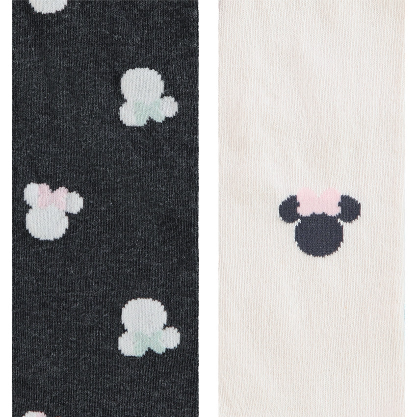 Lot de 2 collants épais Minnie Disney pour fille 