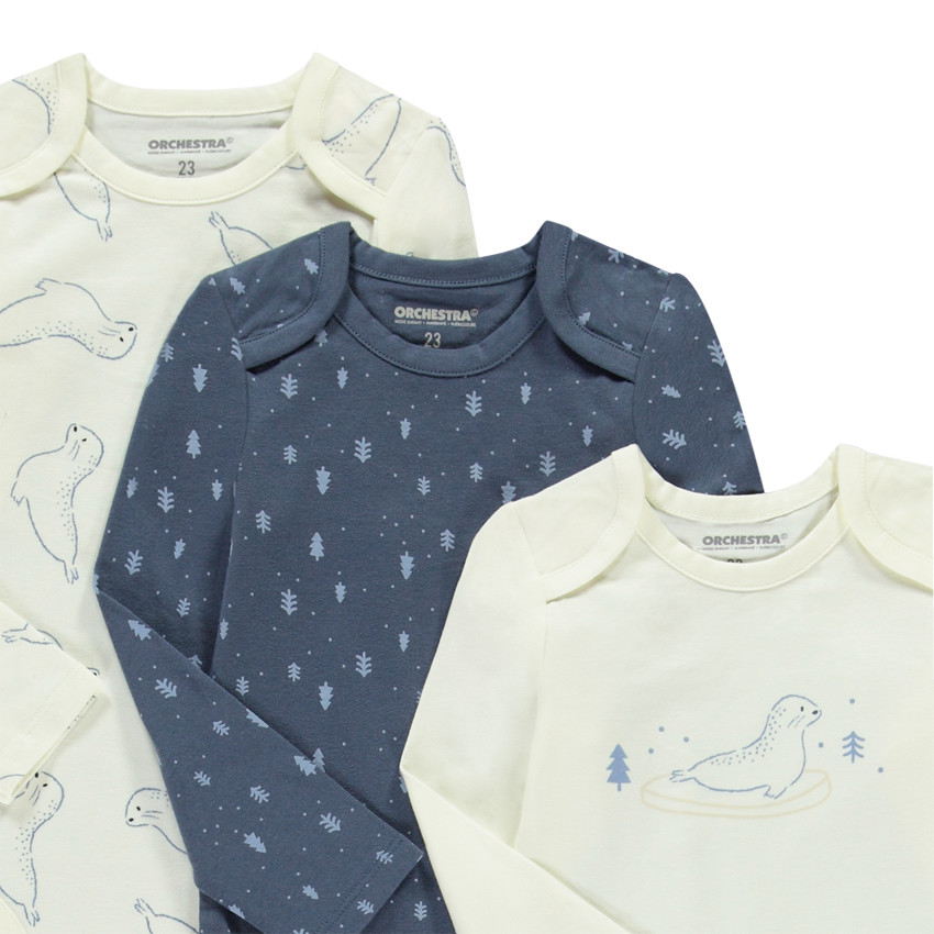 Set van 5 fantasiebodies voor babyjongens met verschillende openingen 