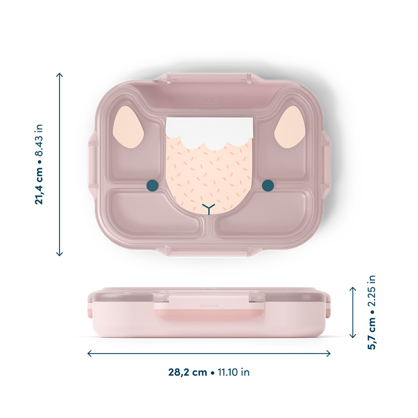 Lunchbox Wonder Le plateau à compartiment Rose Sheep 950ml 