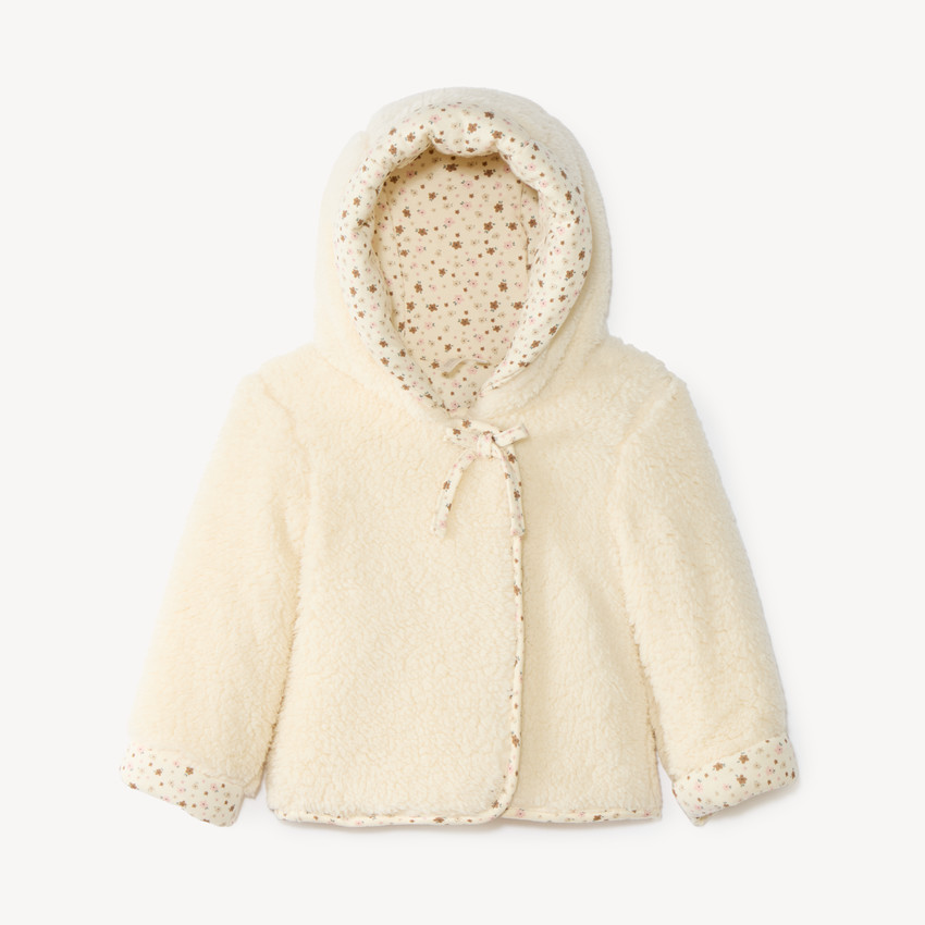 Sherpa jas voor meisjes met capuchon 
