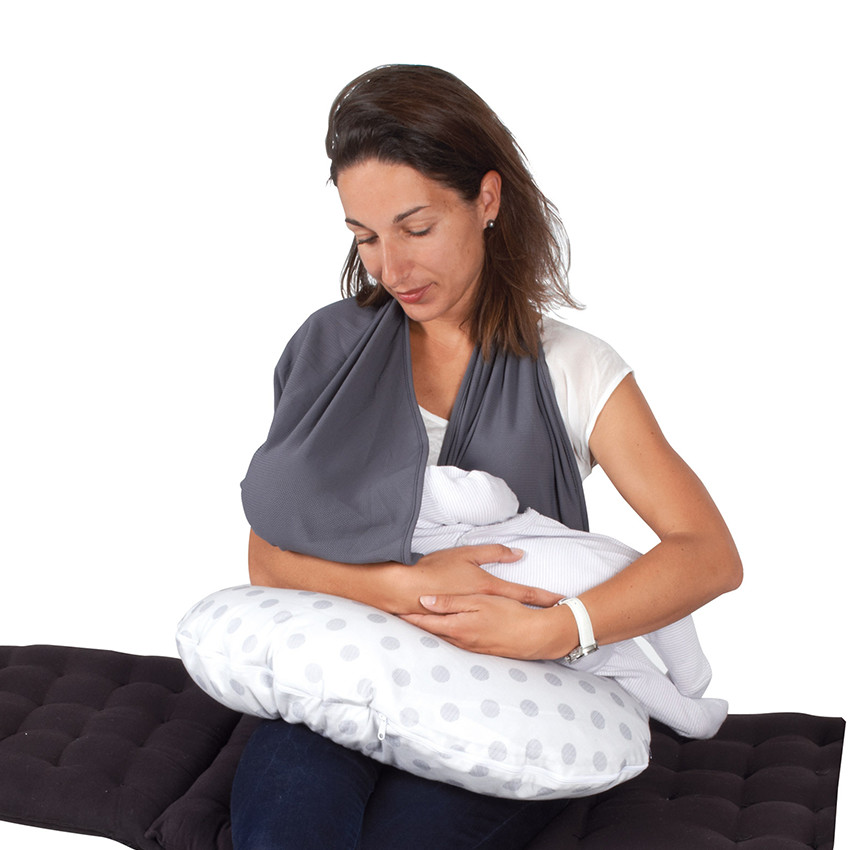 Top voor borstvoeding - Grijs antraciet 