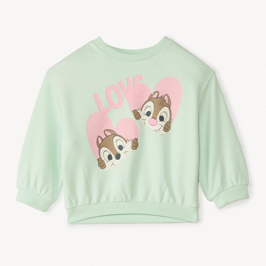 Oversized fleece sweatshirt Tic & Tac Disney voor meisjesbaby's 