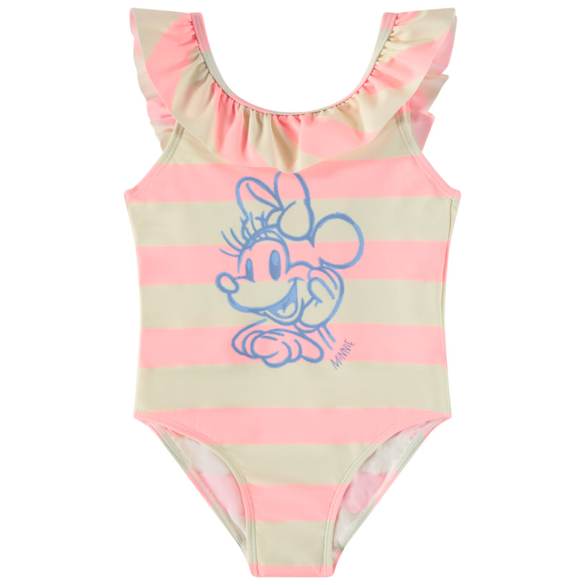 Eén stuk gestreepte Minnie Disney badpak voor baby meisjes 