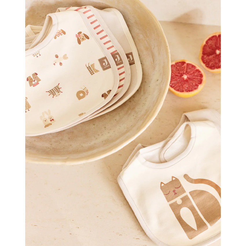 Bavoir Jersey imperméable - Animal Friends - 5 Pcs 