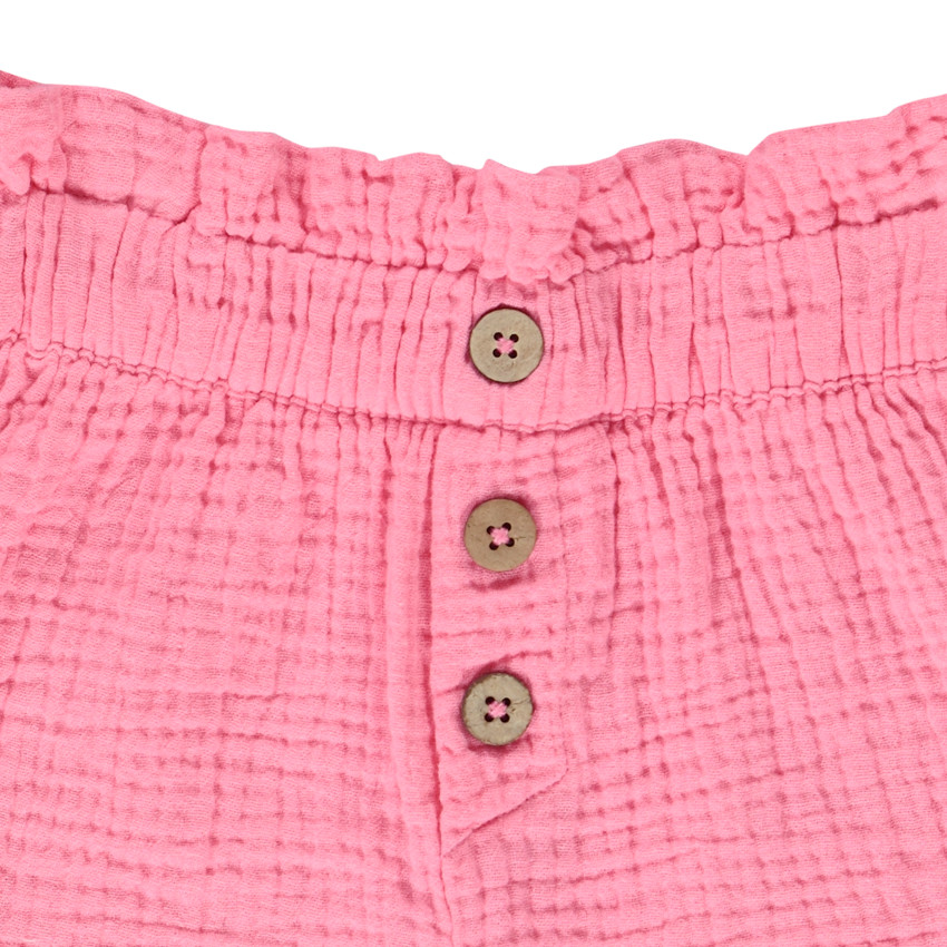 Short in katoenen gaas overdye voor meisjes 