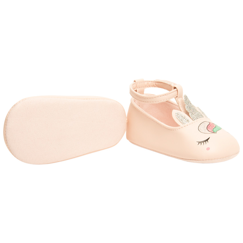 Babies à lanière à scratch motif licorne pour bébé fille 