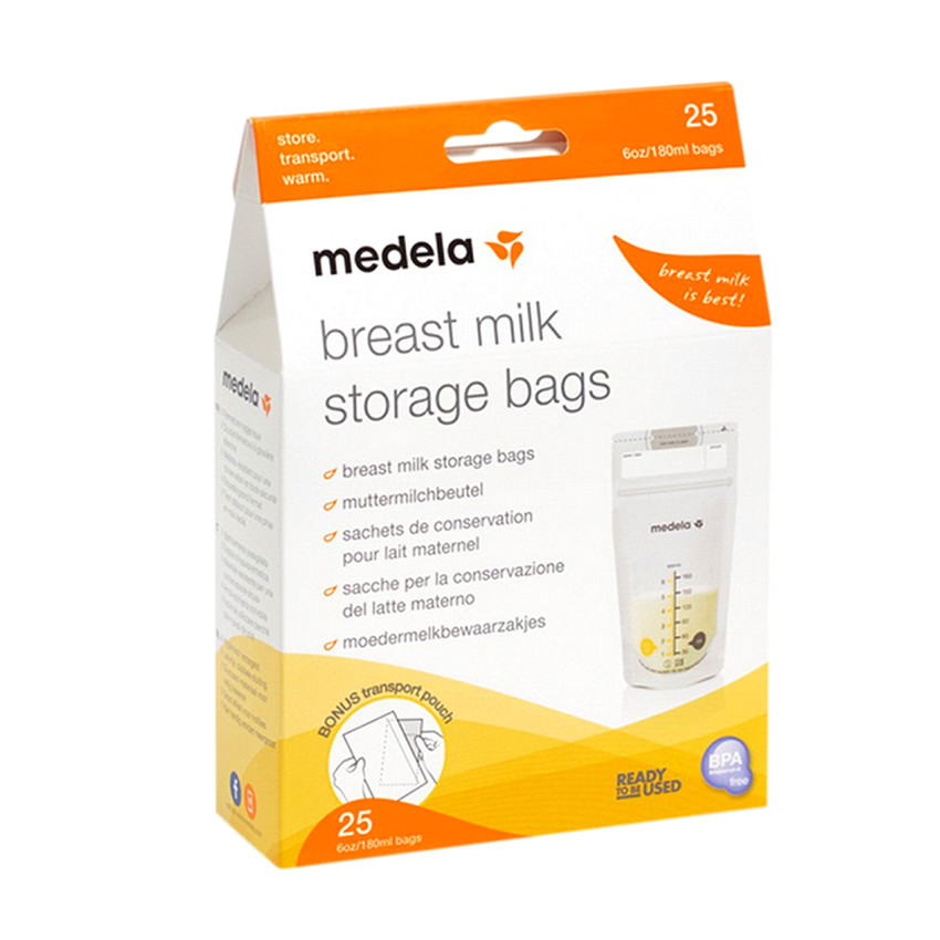 Sachets de conservation pour lait maternel 180ml - 25 pièces