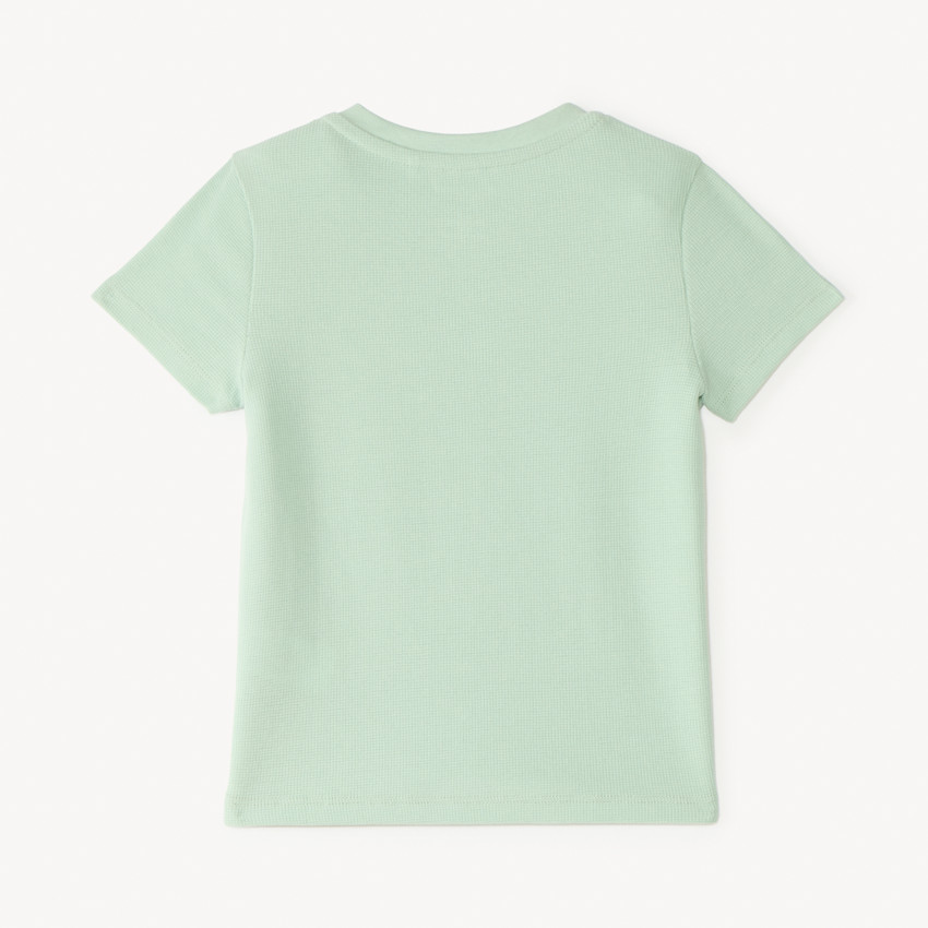 T-shirt manches courtes en maille fantaisie avec poche ludique pour bébé garçon 