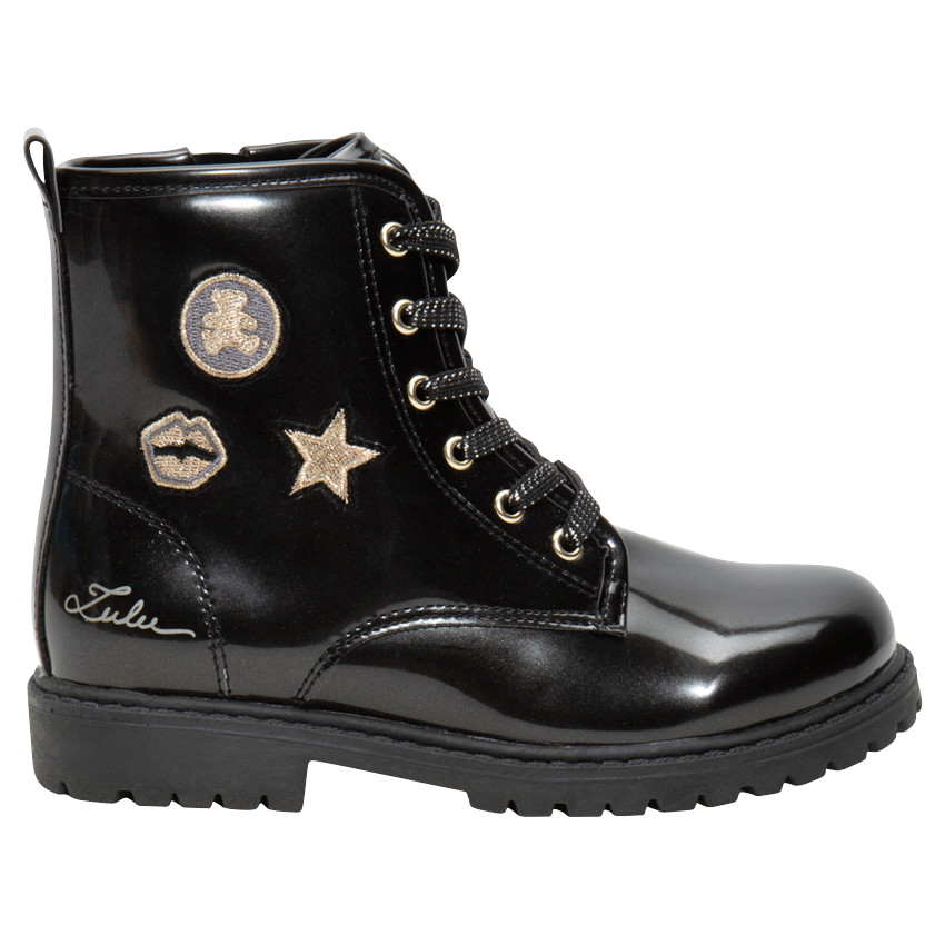 Verniste laarsjes met veters en ritssluiting van Lulu Castagnette 