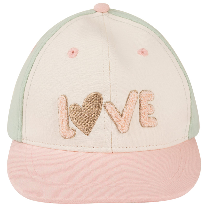 Casquette effet colorblock avec écriture brodée pour fille  