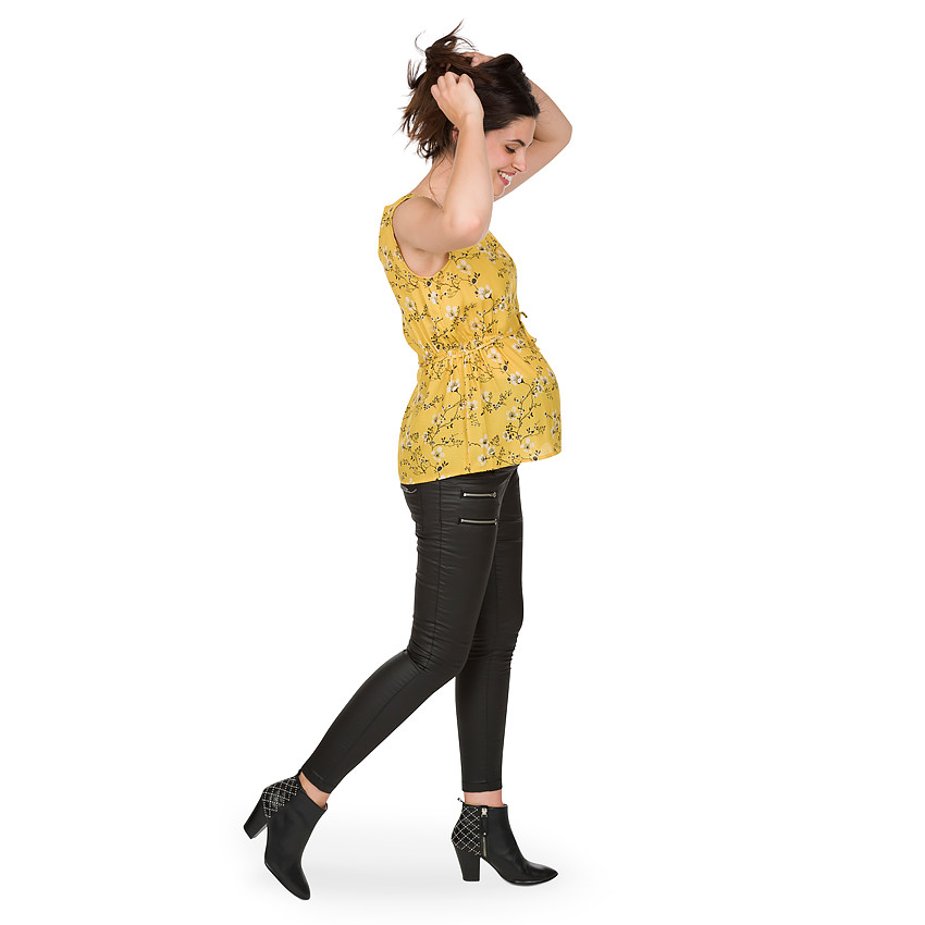 Zwangerschapstop met bloemenprint  