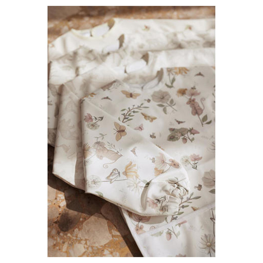 Bavoir avec manches imperméable Animaux - Vert Olive 