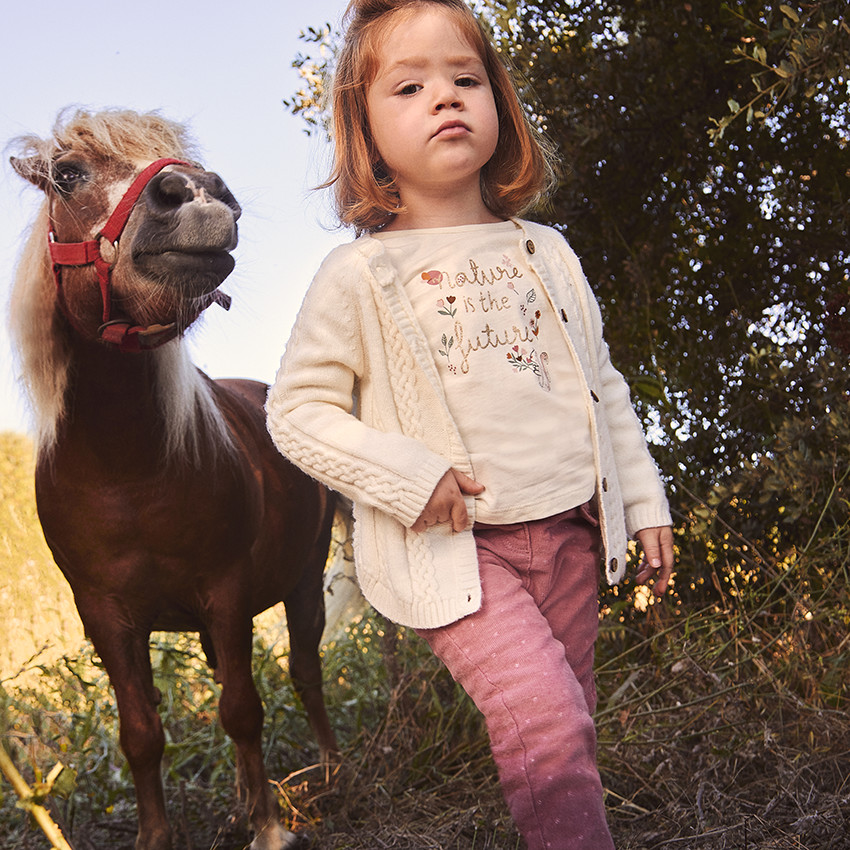 Slimme fluwelen broek met sterrenprint voor babymeisjes 