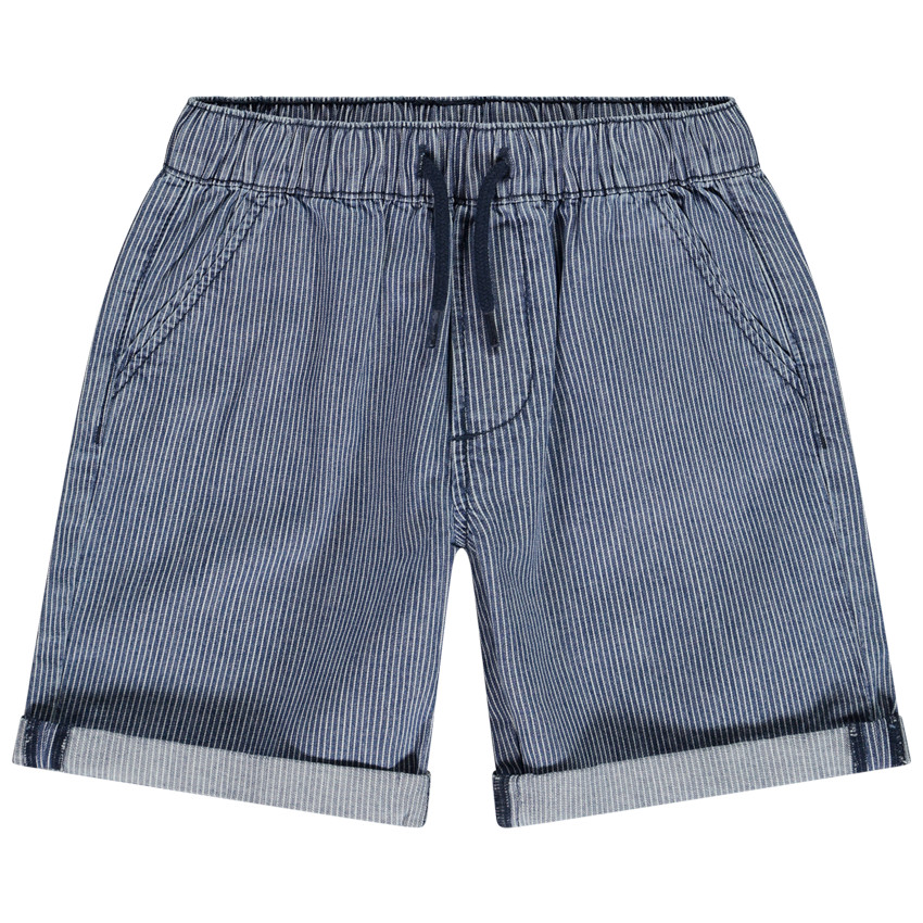 Bermuda fantaisie à fines rayures pour garçon 