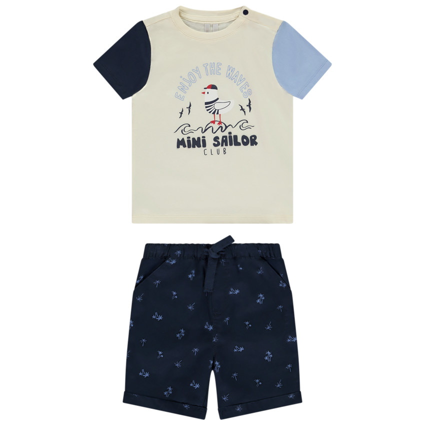 Ensemble 2 pièces effet color block pour bébé garçon 