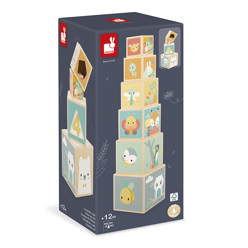 Piramides 6 Houten Blokken Pure 