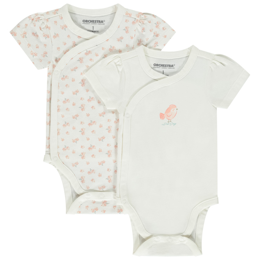 Set van 2 korte mouwen bodies met fantasie voor meisjes 