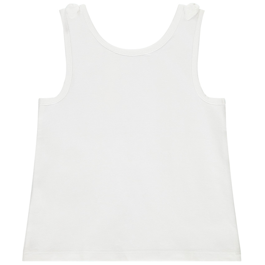 Débardeur avec nouettes et glitter print pour bébé fille 