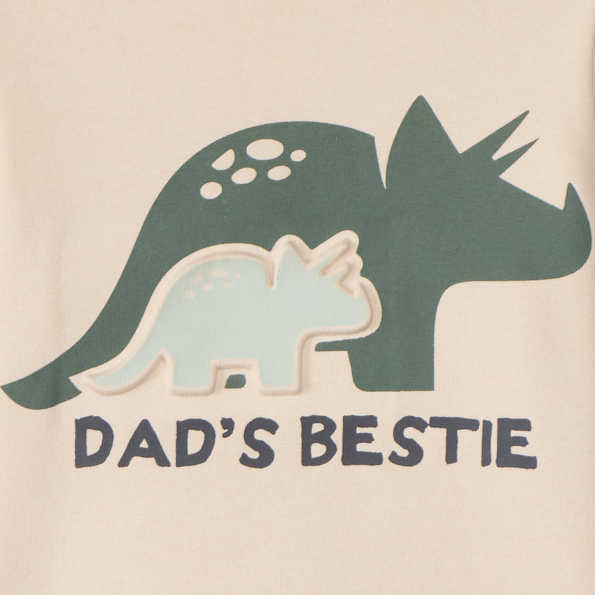 Sweatshirt van fleece met reliëfprint voor babyjongens 