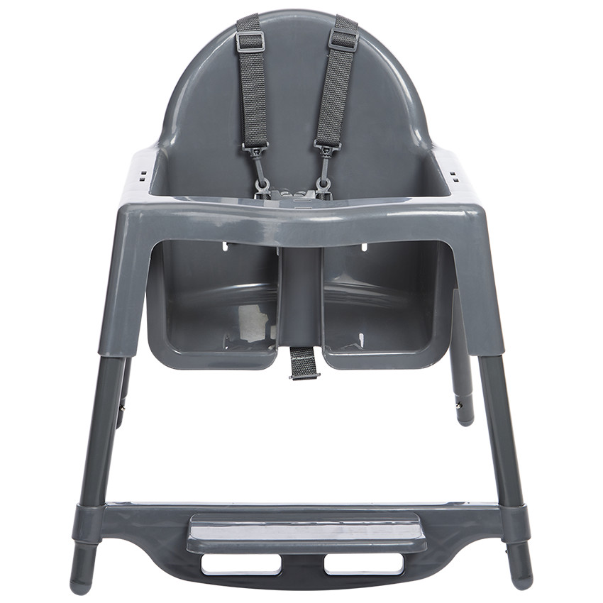 Chaise-haute fixe 2 en 1 Capucine grise 