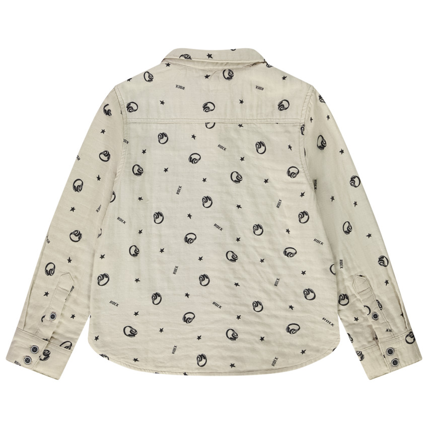 Chemise manches longues imprimé musique pour garçon 