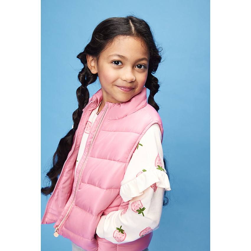Bodywarmer met doorstikte look en voering van microfleece voor meisjes 