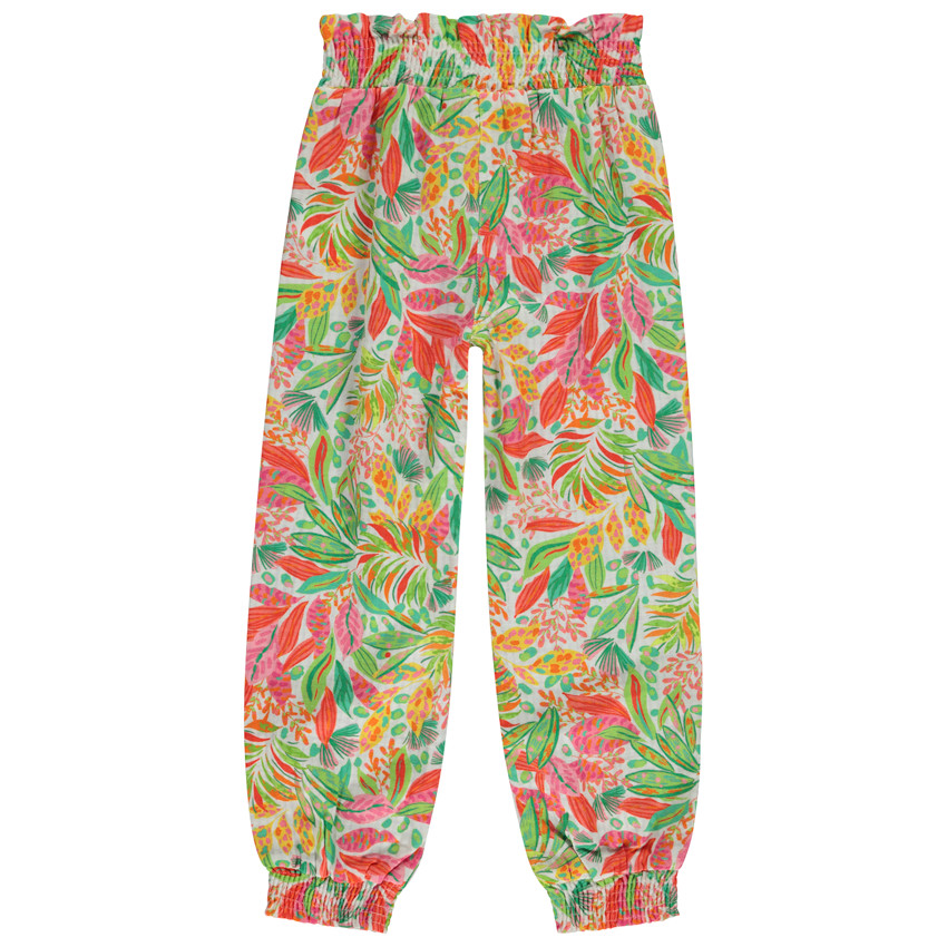Vloeibare broek met bloemenprint voor meisjes 